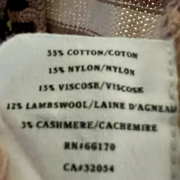 Anthropologie Sparrow Beige Striped Cardigan Size Small - Picture 9 of 10